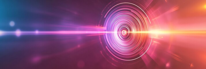A striking dart flying toward the center of a glowing bullseye surrounded by a subtle gradient background