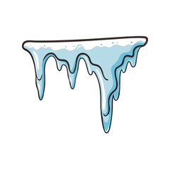 icicle hanging Illustration, christmas vector illustration - flat illustration of aicicle hanging, symbolizing holiday celebrations. christmas illustration.