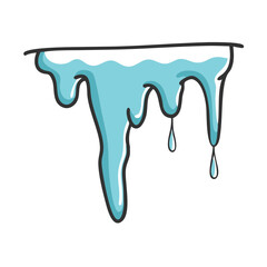 icicle hanging Illustration, christmas vector illustration - flat illustration of aicicle hanging, symbolizing holiday celebrations. christmas illustration.