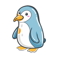 penguin Illustration, christmas vector illustration - flat illustration of apenguin, symbolizing holiday celebrations. christmas illustration.