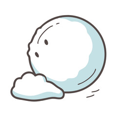 snowball Illustration, christmas vector illustration - flat illustration of asnowball, symbolizing holiday celebrations. christmas illustration.
