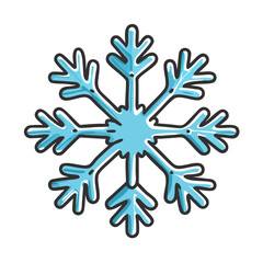 snowflake Illustration, christmas vector illustration - flat illustration of asnowflake, symbolizing holiday celebrations. christmas illustration.