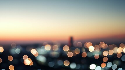 Global business, communication and international news concept. Blurry city lights at dusk