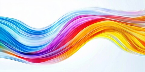 Vibrant Rainbow Wave Abstract Background Colorful Swirls Design Texture