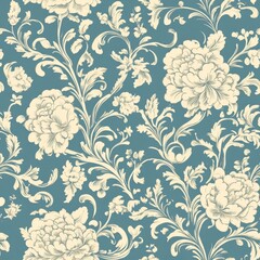 Obraz premium Elegant Floral Pattern Design seamless, pattern, background, texture