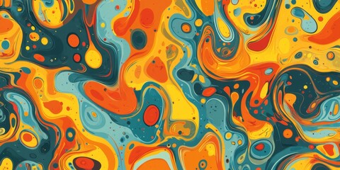 Fototapeta premium Abstract Swirl Background Colorful Liquid Marble Texture
