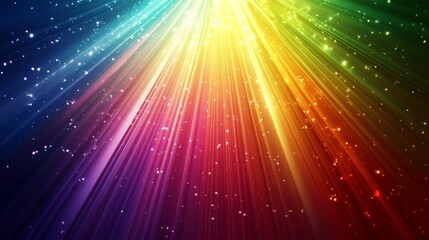 Obraz premium Rainbow Light Rays Sparkle Abstract Background