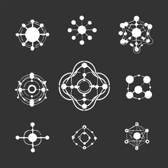 Logo icon collection design concept creative logo circle can be used for icon brand identity finance