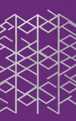 Silver Octagon pattern hand drawn design on Purple background illustration