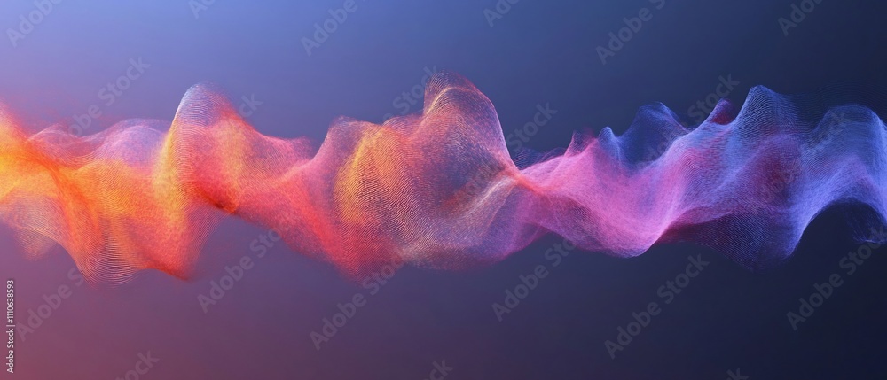 Poster mesmerizing digital artwork capturing the intricate intonation variations of sound expressed through