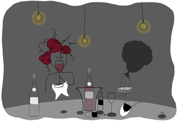 Binge drinking. Excessive alcohol use. Drinking without limits. Problematic alcohol use. Alcoholism. 
