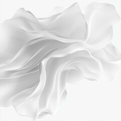 Obraz premium Elegant White Fabric Swirls Draped Cloth Abstract Background Texture