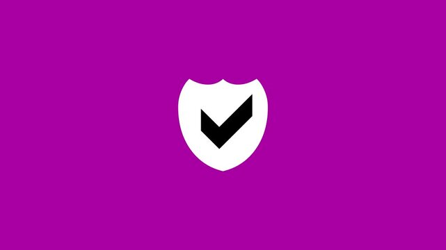shield Security check Protection cyber security technology icon concept animation