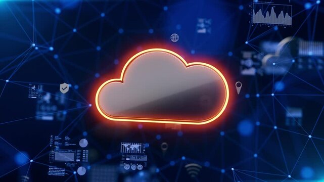 Internet infrastructure concept. Abstract technology background. 3D rendering.