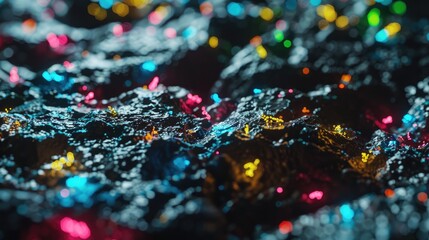 Bioluminescent Life on Barren Asteroid Surface: A Glimpse into the Universe's Primordial Existence.
