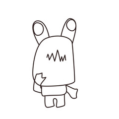 alien monster abstract design, vector illustration