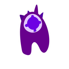 alien monster abstract design, vector illustration
