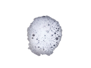 Top View White Foam With Bubble Textured, Isolated Transparent