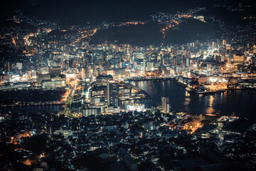 Scenery of Nagasaki City in Kyushu, Japan