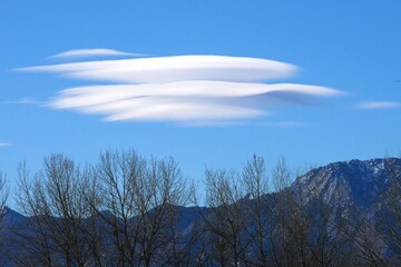 Rocky Mountain blue sky and clouds, Boulder, Colorado