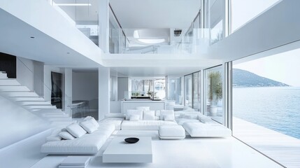 Modern Luxury Waterfront Living Room