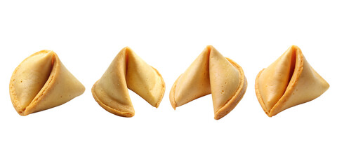 Fortune cookie cookies biscuit isolated on transparent background