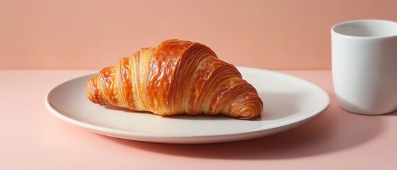 Elegantly designed bakery menu featuring unique and delectable croissant and coffee pairings crafted to offer a premium culinary experience for discerning customers