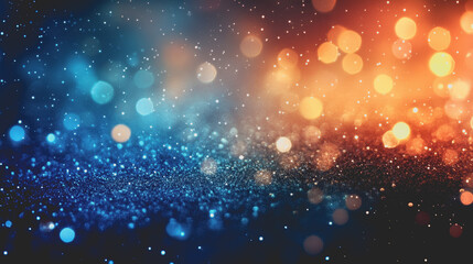 Fototapeta premium Abstract colorful background with luminous bokeh lights and sparkling dust particles creating a mesmerizing effect for design and artistic projects