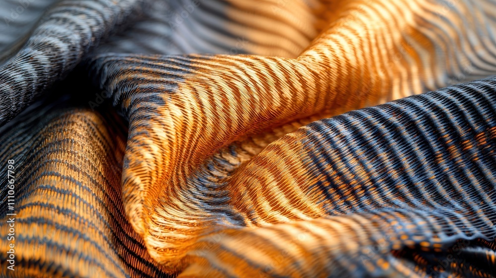 Poster soft textured fabric with rich patterns in warm colors and shadows