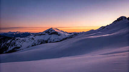 Sunset over the mountains