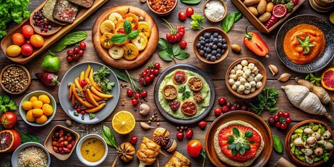 Colorful Multimedia Symbol Packs Featuring Food Icons for Creative Projects and Digital Marketing Use in Modern Design Settings