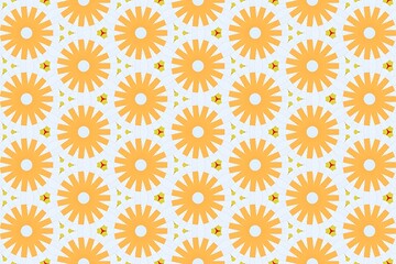 Fototapeta premium Abstract Seamless Floral Pattern in Earth Tones