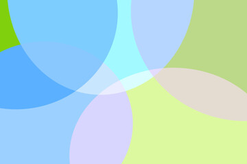 Soft abstract design with overlapping translucent circles in pastel shades of blue, green, and beige, creating a calming and harmonious effect.