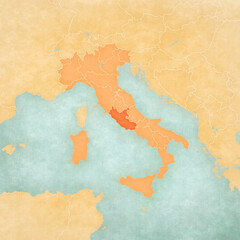 Naklejka premium Map of Italy - Lazio