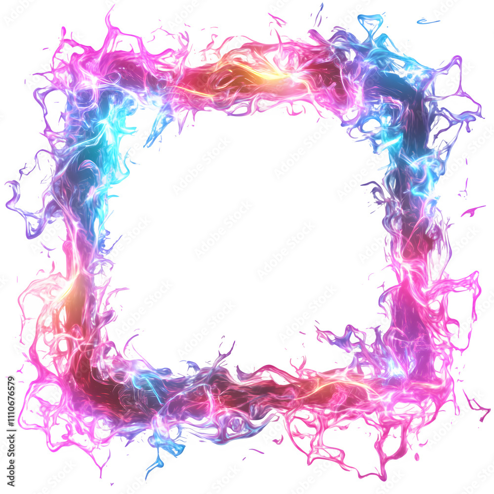 Leinwandbilder abstract smoke square frame with vibrant colors, ideal for adding a unique touch to any design proje