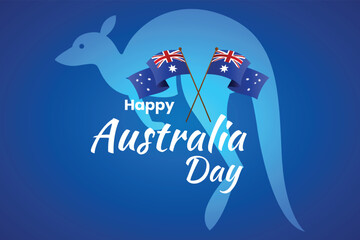 Happy kangaroo australia day