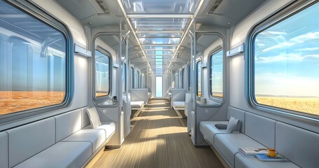 Private Train Car with Customizable Space Configurations