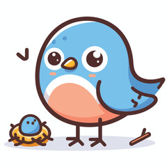 Cute Bird Vectors & Illustrations