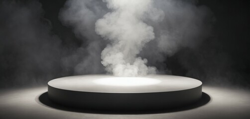 Circular Podium with Smoky Spotlight