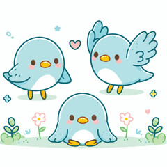 Cute Bird Vectors & Illustrations