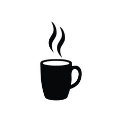 A silhouette art of a mug.