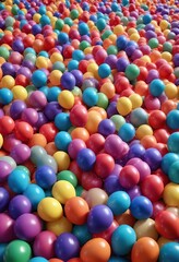 Obraz premium Chaos of rainbow balloons symbolizing the diversity and joy of the LGBTQ+ community, queer, gender equality, festive background