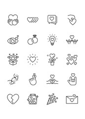 Fototapeta premium set of valentine's day icons, love, romance, 