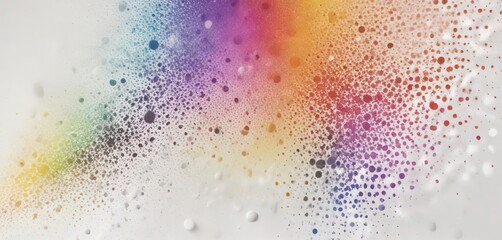 Fototapeta premium Multicolored halftone abstract composition on white canvas, composition, contemporary, eclectic