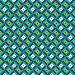 Vector geometric ornament in ethnic style. Abstract seamless pattern with EPS 10. Colorfull of diamond, triangle, and circle. Modern background texture. Repeat geo design