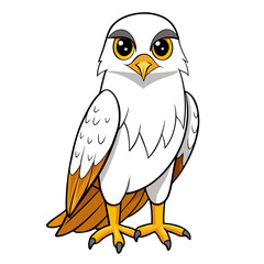 eagle cartoon isolated on white