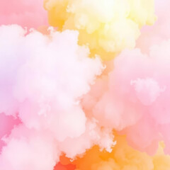 A vibrant pastel-toned cotton candy background with soft clouds of pink, blue, and purple. Ideal for carnival vibes, sweet projects, and whimsical creative decoration themes.