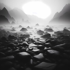 sunrise over the mountains