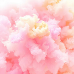 Sweet pastel-toned cotton candy clouds create a soft, colorful background. Featuring pink, blue, and purple, this dreamy design is perfect for fun or whimsical decoration ideas.