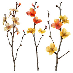 Three Branches of Peach Blossoms